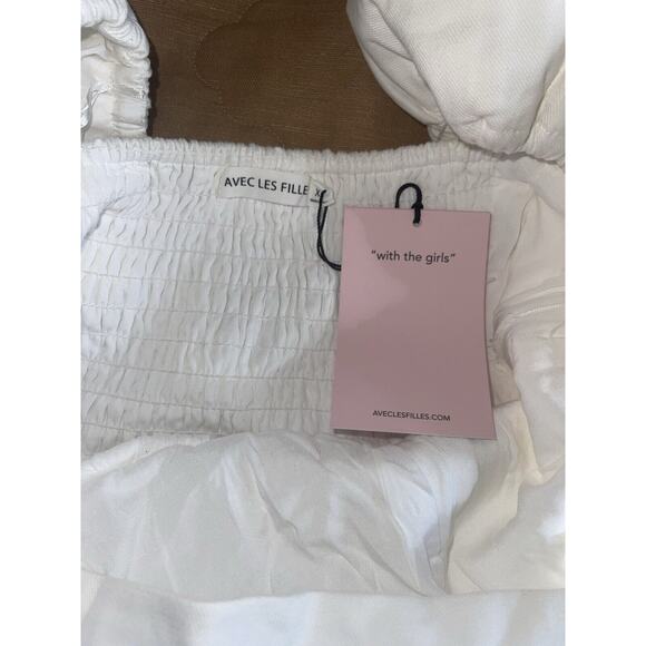 Avec Les Filles Cotton Balloon Sleeve Y2K Babydoll Milkmaid Dress NWT XL - Picture 9 of 10